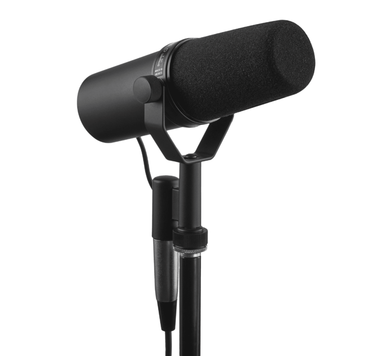 Shure SM7B on stand