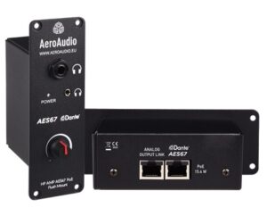 Aero Audio Headphone Amp AES67 PoE
