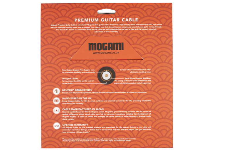 MOGAMI Premium 2524 Right-Angle Guitar Lead - 3m - Image 2