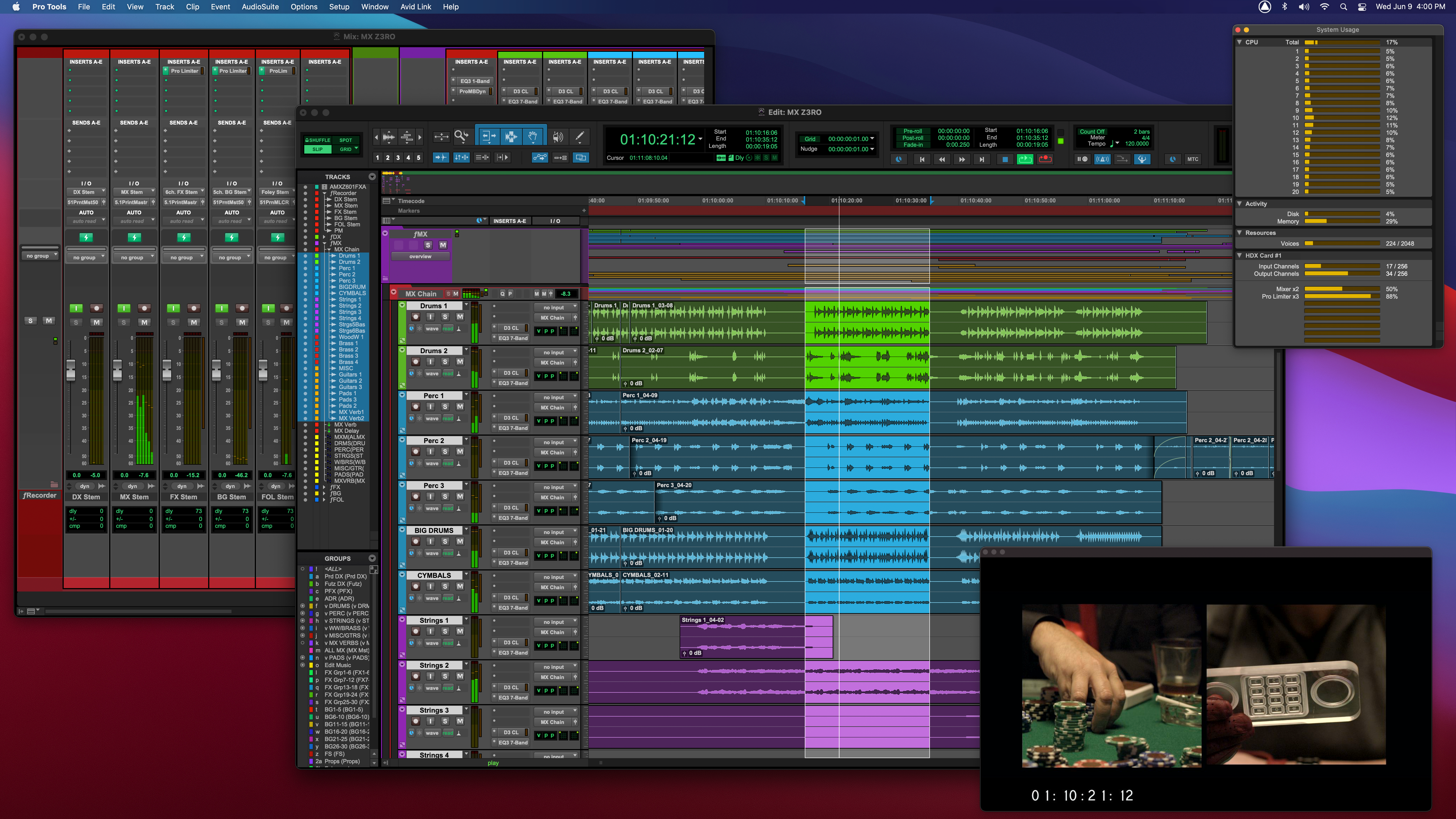 Pro Tools screen with Hybrid Engine