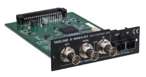 Tascam IF-MA64/EX | 64-channel redundant (in/out/thru) MADI optical/coaxial interface card