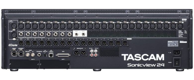 Tascam Sonicview 24 rear panel